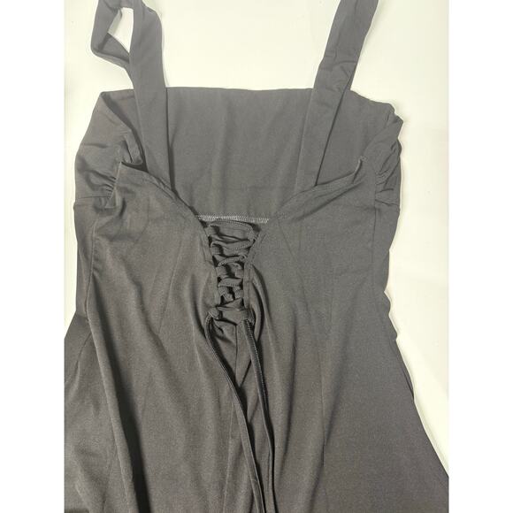 Fisoew Women's Sexy Backless Dress Summer Bodycon Tank Sleeveless Open Back - Picture 4 of 4